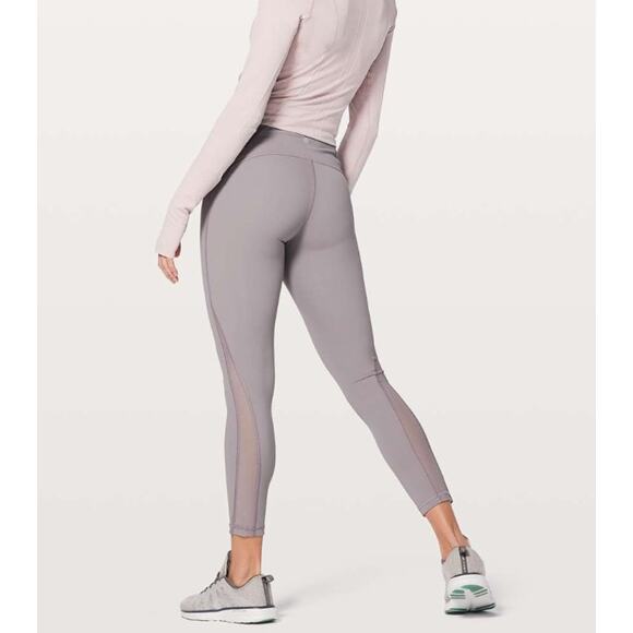 Lululemon Train Times 7/8 Pant Pale Purple Legging Gym Workout Fitness Run Mesh - Picture 1 of 10